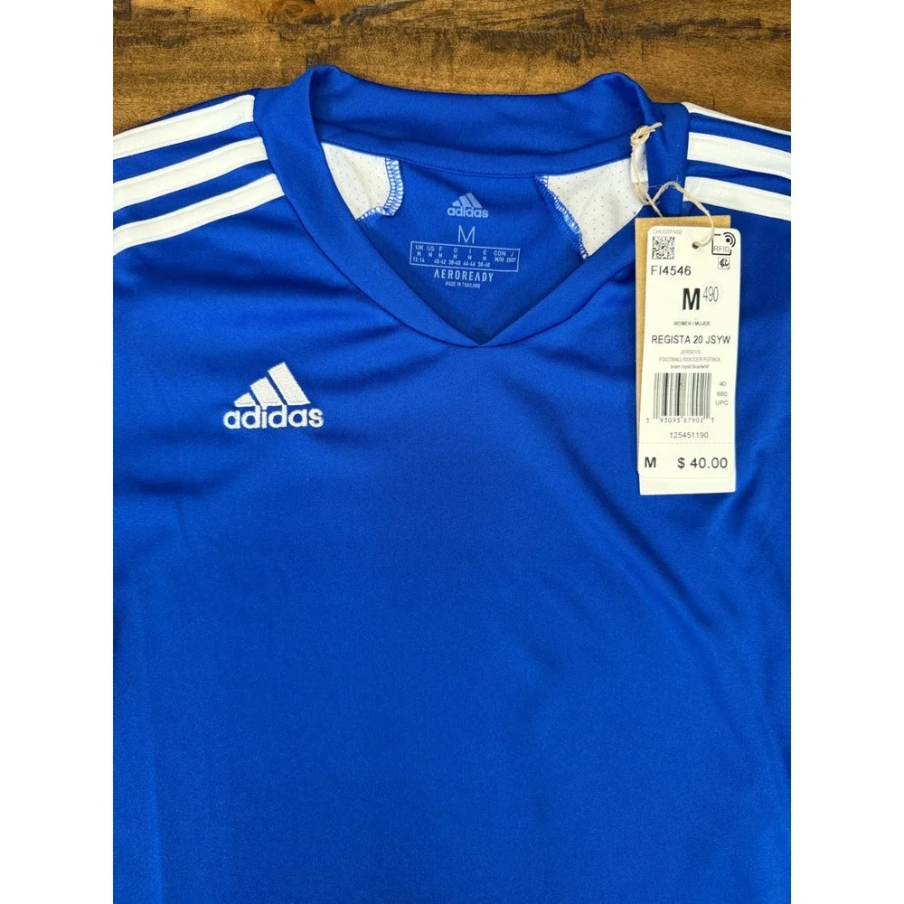 Adidas Kids Regista 20 Soccer Jersey Royal Blue White Medium